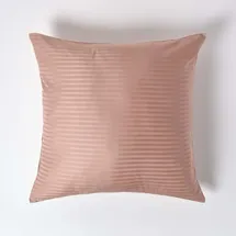 Homescapes Kissenbezug Gestreift 80 x 80 cm Taupe