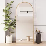 BLSYHDH Ganzkörperspiegel mit Metallrahmen Standspiegel,Schlaf- und Ankleidezimmer Spiegel,2 in 1 Standspiegel und Wandspiegel,80x180cm Ankleidespiegel Dekorative Wandspiegel