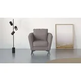 Home Affaire Cocktailsessel HOME AFFAIRE "MATTHEW Sessel, Maße B/T/H: 83/85/88 cm", grau (taupe), B:83cm H:88cm T:85cm, 100% Polyester, Sessel, Cocktailsessel, modern, mit Rückenkissen