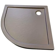 SANOTECHNIK Rundduschwanne SANOTECHNIK, grau, B:80cm H:4cm T:80cm, Duschwannen, mit Steineffekt, LxBxH: 80x80x4 cm