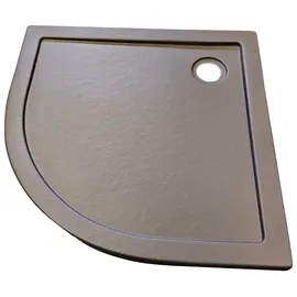 SANOTECHNIK Rundduschwanne SANOTECHNIK, grau, B:80cm H:4cm T:80cm, Duschwannen, mit Steineffekt, LxBxH: 80x80x4 cm