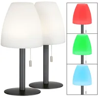 Fischer Leuchten Tischlampe Außenleuchte LED H 30 cm, 2er