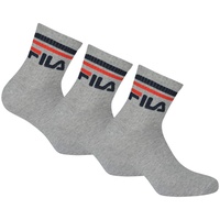 Fila Unisex Socken Uni Socken, 3 Paar, grau, 39-42