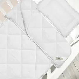 Julido Kinderbett Set Microfaser Set 100x 135 40x60 + Weiß,