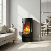 GLOW FIRE Elektrokamin Glow Fire Lumen Elektrokamin LED Ofen, Elektrischer Kamin, Timer, Realistisches Flammenspiel, LED Feuer schwarz