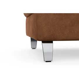 sit&more Stauraumhocker »Grenoble« mit Stauraum und satinierten Füßen braun