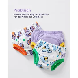 Bambino Mio Unisex Baby Wiederverwendbare Töpfchen-Trainingshose Für Jungen Und Mädchen, Mutige Tiere, 2-3 Jahre EU