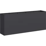 vidaXL Pflanzkübel 200 x 40 x 80 cm kaltgewalzter Stahl Schwarz