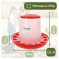 GarPet Futterautomat Hühner Wachteln Gänse Enten Trog
