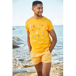 Helly Hansen Druck T-Shirt - gelb - M