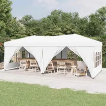 vidaXL Partyzelt Faltbar mit Seitenwänden Weiß 3 x 6 m