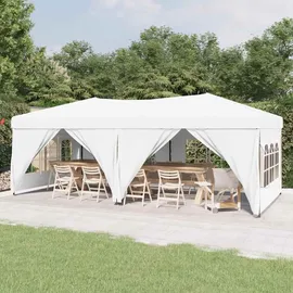 vidaXL Partyzelt Faltbar mit Seitenwänden Weiß 3 x 6 m