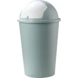 Home4You Mülleimer mit Schiebedeckel - 50 Liter - - Weiß - Kunststoff