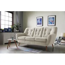 exxpo - sofa fashion 3-Sitzer EXXPO - SOFA FASHION "Scandi, bequem, aufwendige Rückenpolsterung für mehr Sitzkomfort", beige, B:187cm H:92cm T:92cm, Sofas, aktuelle Farben in hochwertigen Bezugsqualitäten, Holzfuß