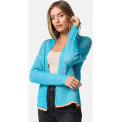 PM SELECTED Damen Auffallende Strickjacke Cardigan in Kontrastfarben in Einheitsgröße PM75