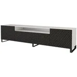 altdecor Zeno Lowboard 200 cm Schwarz/Weiß Holz