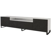 altdecor Zeno Lowboard 200 cm Schwarz/Weiß Holz