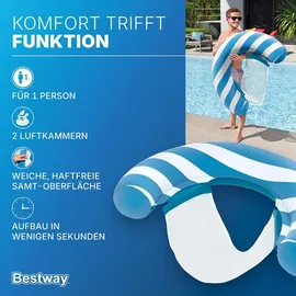 BESTWAY Bestway® Poolsitz mit Samtoberfläche 103 x 70 x 21,5 cm - Bunt