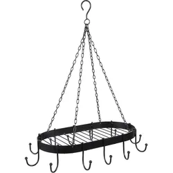 Hängekorb AMBIENTE HAUS "Topfhänger aus Eisen in Schwarz - 57 cm", schwarz, B:72cm H:13cm T:57cm, Eisen, Aufbewahrungsboxen