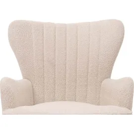 Mendler Lounge-Sessel HWC-K37 Chenille 75 x 80 x 75 cm creme-beige mit Kissen