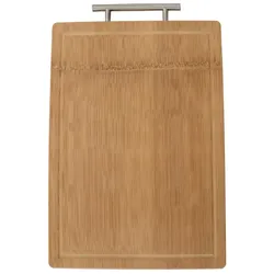 Schneidebrett mit Griffleiste aus Bambus-Holz 28 x 38 cm