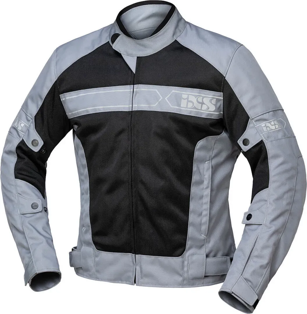 IXS Evo-Air Motorrad Textiljacke, schwarz-grau, Größe L für Männer