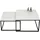 home collective Beistelltisch Set 2 in 1 Weiß Holz 70 x 42,5 x 70 cm