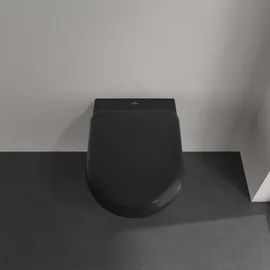 Villeroy & Boch Antao Wand-WC mit WC-Sitz Pure Black CeramicPlus