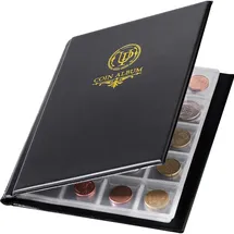 Münzalbum 200 Taschen, Kunstleder Sammlungsbuch Sammelmappe für Münzensammlung Sammler Geschenk