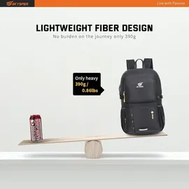 luxuskollektion Ultraleichter Faltbarer Rucksack 30L Schwarz