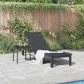 vidaXL Sonnenliege 42004129 200 x 70 x 30 cm Schwarz