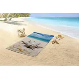 Good Morning Strandtuch Beachcat 75 x 150 cm mehrfarbig