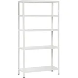 SCHULTE Regalwelt Steckregal Metall 190 x 100 x 40 cm weiß 5 Böden
