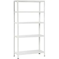 SCHULTE Regalwelt Steckregal Metall 190 x 100 x 40 cm weiß 5 Böden