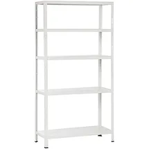 SCHULTE Regalwelt Steckregal Metall 190 x 100 x 40 cm weiß 5 Böden