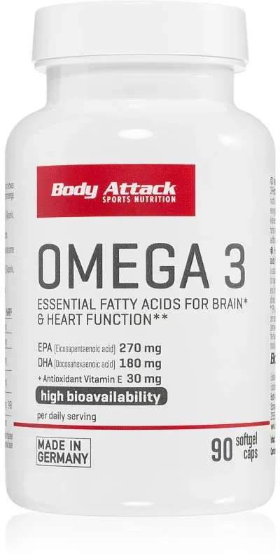 Body Attack Omega 3 Kapseln mit Öl 90 KAP