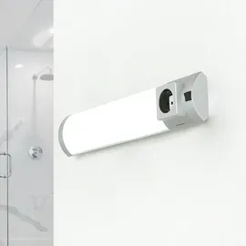 Licht-Erlebnisse LED Unterbauleuchte mit Steckdose Schalter kaltweiß Blendarm Für Küche Wandlampe