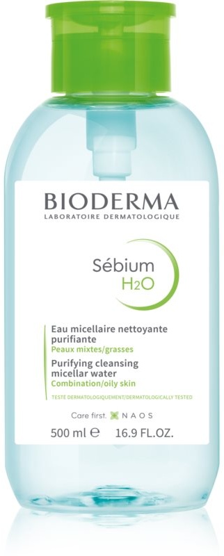 Bioderma Sébium H2O Mizellenwasser mit Dosierer für gemischte und fettige Haut 500 ml