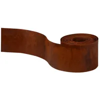 UNUS GARDEN Rasenkante Metall Beeteinfassung mit echtem Rost, LxH: 500x20 cm, 20 cm hoch Metall, Mähkante, Beetumrandung, Rasenkante 5 Meter, robust braun