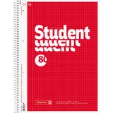 Brunnen Collegeblock Student A4 kariert rot