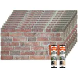 IZODEKOR 3D Wandpaneele Steinoptik | 50x100x2 cm | Styropor Wandverkleidung Steinoptik aus EPS für Innen- und Außenbereiche | Wasserfest | Inklusive Styroporkleber | SL-1902