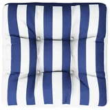 vidaXL Palettenkissen 50 x 50 x 12 cm blau/weiß gestreift 1 St.
