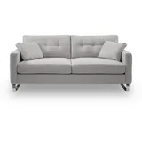 MID.YOU Couch Polyester 3-Sitzer Hellgrau