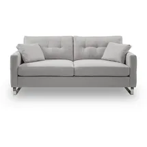 MID.YOU Couch Polyester 3-Sitzer Hellgrau