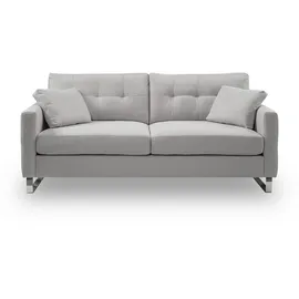 MID.YOU Couch Polyester 3-Sitzer Hellgrau