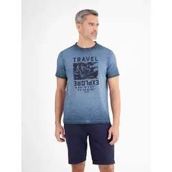 Modisches Herren T-Shirt mit Brustprint - Classic Navy - S