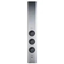 naber gmbh Wandsteckdose Mira small USB A/C Edelstahl Weiß