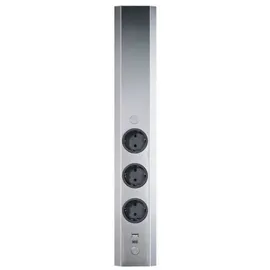 naber gmbh Wandsteckdose Mira small USB A/C Edelstahl Weiß