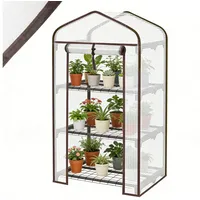 Sekey Tomatengewächshaus Foliengewächshaus Gewächshaus Balkon Garten Winterfest Tomatenhaus, BxTxH: 50 x 45 x 105 cm, 3 Etagen für Flexible Pflanzhöhe UV-Schutz 50 cm x 105 cm x 45 cm