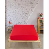 vency Spannbettlaken Jersey-Baumwolle 200 x 200 cm Rot